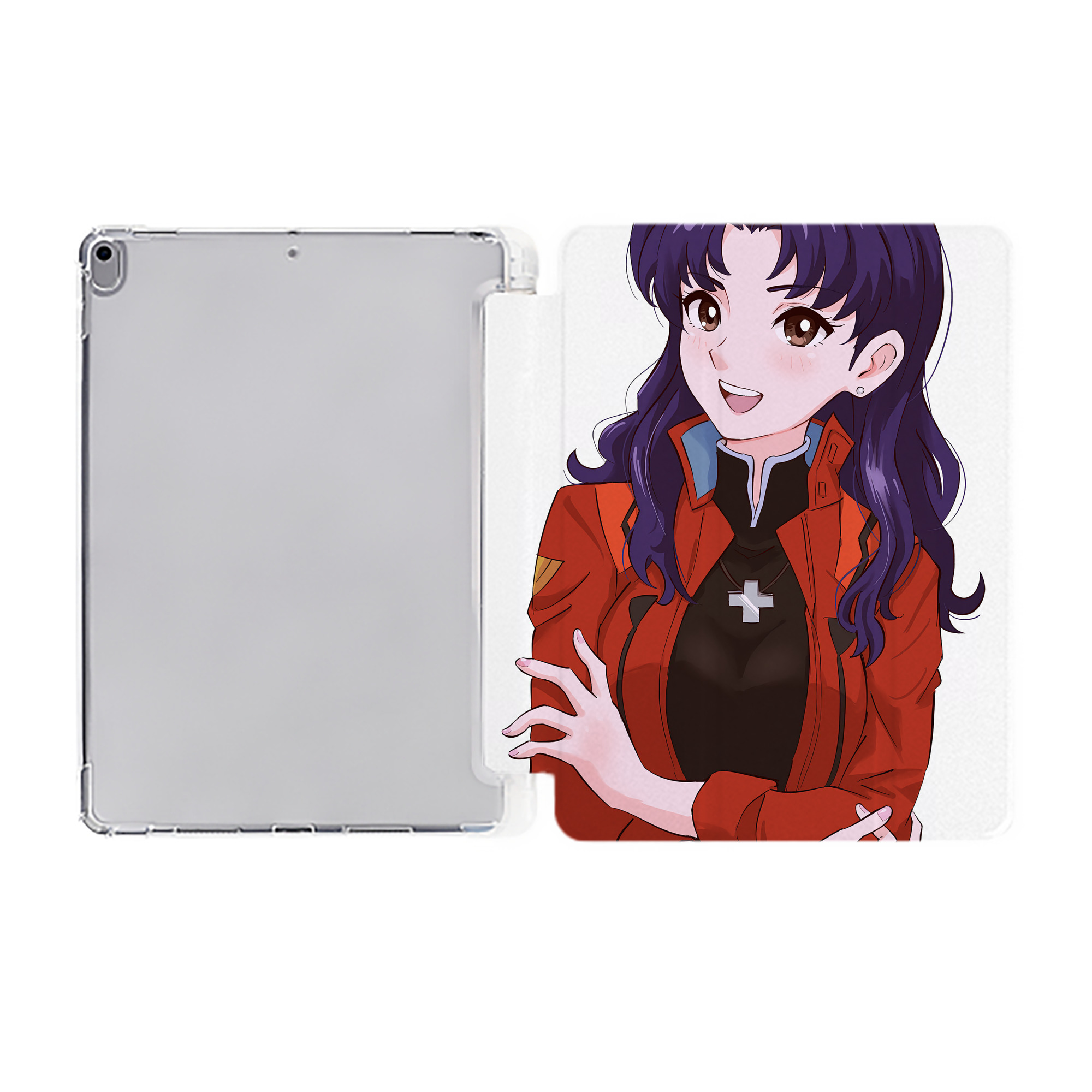 （画像用） EVA 新世紀エヴァンゲリオン IPad ケース ペン収納付き 三つ折りスタンド PUレザー×シリコン 対応機種9.5/10.5/10.9インチ